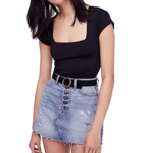 NWT Free People Square eyes bodysuit sz M